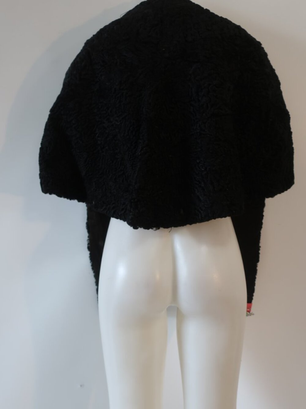 Womens Barbatsuly Black Persian Lamb Cape S - Picture 8 of 11